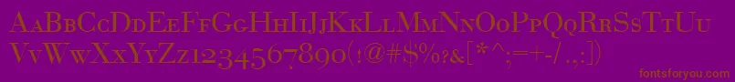 Eurobodscdreg Font – Brown Fonts on Purple Background