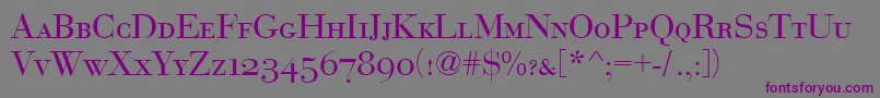 Шрифт Eurobodscdreg – фиолетовые шрифты на сером фоне