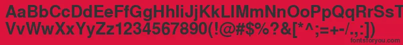 WestsanssskBold Font – Black Fonts on Red Background