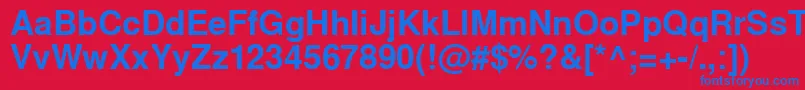 WestsanssskBold Font – Blue Fonts on Red Background