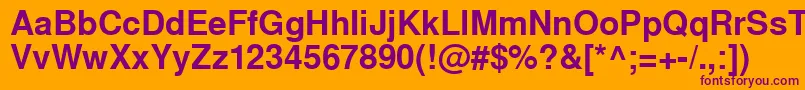 WestsanssskBold Font – Purple Fonts on Orange Background