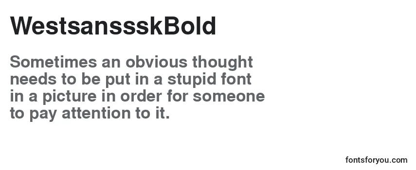 WestsanssskBold Font