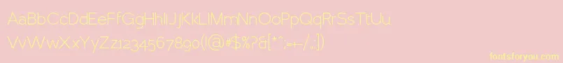 LarkeSansLight2 Font – Yellow Fonts on Pink Background