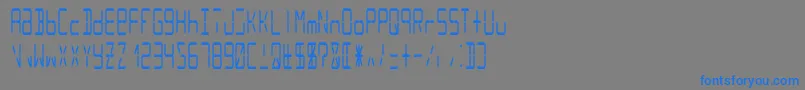 Lcd14condensed Font – Blue Fonts on Gray Background