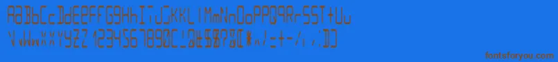 Lcd14condensed-fontti – ruskeat fontit sinisellä taustalla