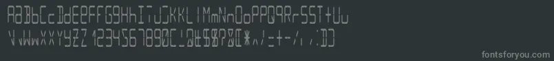 Czcionka Lcd14condensed – szare czcionki na czarnym tle