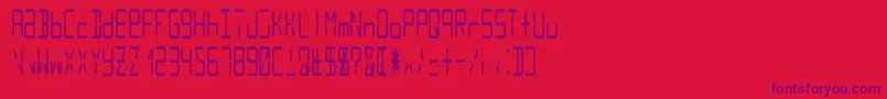 Lcd14condensed Font – Purple Fonts on Red Background