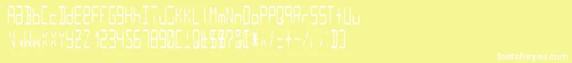 フォントLcd14condensed – 黄色い背景に白い文字