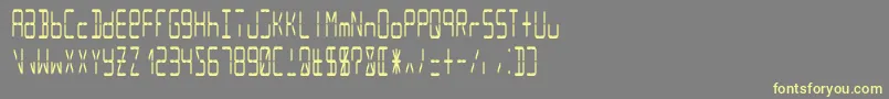 Lcd14condensed Font – Yellow Fonts on Gray Background