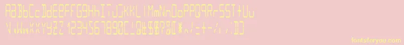 Lcd14condensed Font – Yellow Fonts on Pink Background