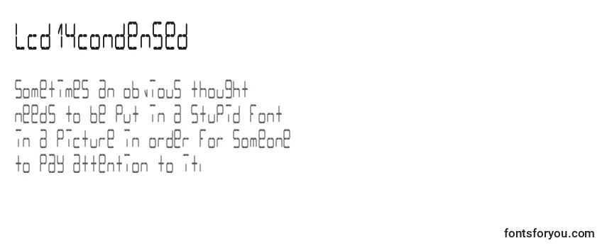 Lcd14condensed Font