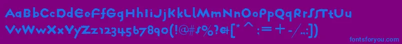 FarmhausNormalItcTt Font – Blue Fonts on Purple Background