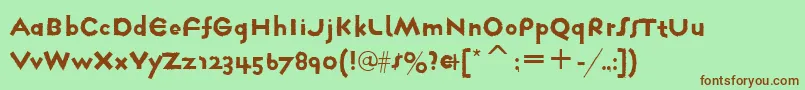 FarmhausNormalItcTt Font – Brown Fonts on Green Background