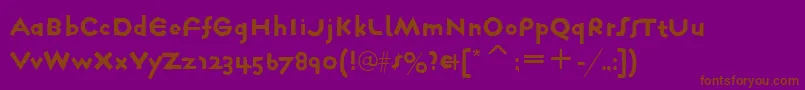 FarmhausNormalItcTt Font – Brown Fonts on Purple Background