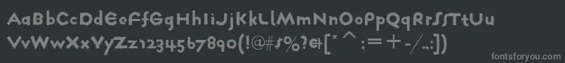フォントFarmhausNormalItcTt – 黒い背景に灰色の文字