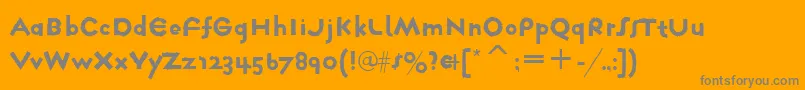 フォントFarmhausNormalItcTt – オレンジの背景に灰色の文字