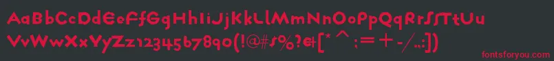 FarmhausNormalItcTt Font – Red Fonts on Black Background