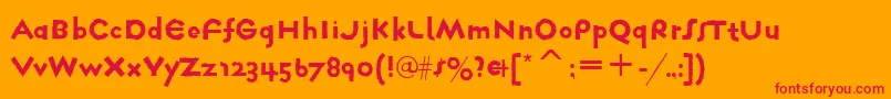FarmhausNormalItcTt Font – Red Fonts on Orange Background