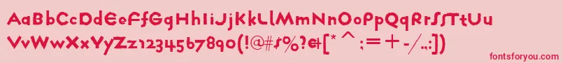 FarmhausNormalItcTt Font – Red Fonts on Pink Background