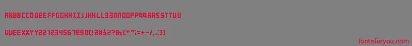 Obeluscompact Font – Red Fonts on Gray Background