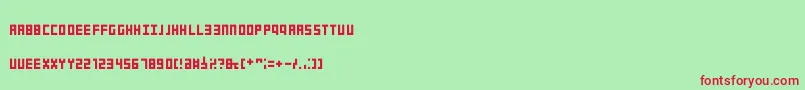 Obeluscompact Font – Red Fonts on Green Background