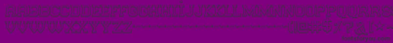 Шрифт CollegePlayerDemo – чёрные шрифты на фиолетовом фоне
