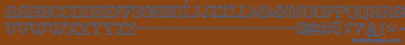 CollegePlayerDemo Font – Blue Fonts on Brown Background