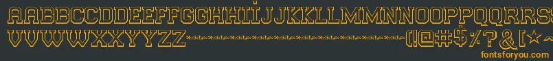 CollegePlayerDemo Font – Orange Fonts on Black Background