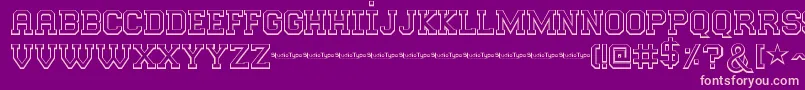 CollegePlayerDemo Font – Pink Fonts on Purple Background