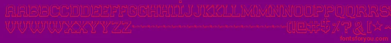 CollegePlayerDemo Font – Red Fonts on Purple Background