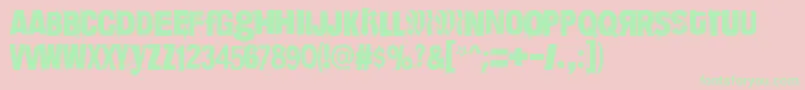 DimensionZero Font – Green Fonts on Pink Background