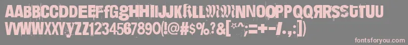 DimensionZero Font – Pink Fonts on Gray Background