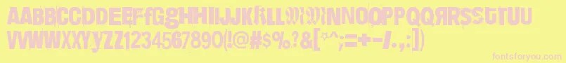 DimensionZero Font – Pink Fonts on Yellow Background