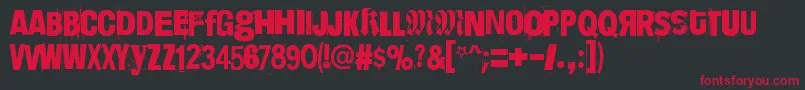 DimensionZero Font – Red Fonts on Black Background