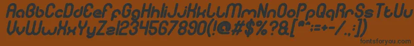 フォントGitchgitchBoldItalic – 黒い文字が茶色の背景にあります