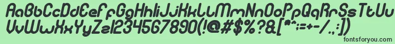 GitchgitchBoldItalic-Schriftart – Schwarze Schriften auf grünem Hintergrund
