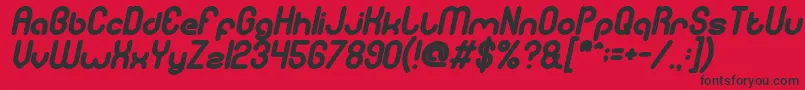 GitchgitchBoldItalic Font – Black Fonts on Red Background