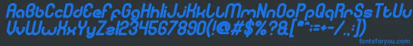 GitchgitchBoldItalic-Schriftart – Blaue Schriften auf schwarzem Hintergrund