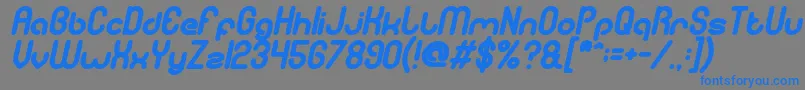 GitchgitchBoldItalic Font – Blue Fonts on Gray Background