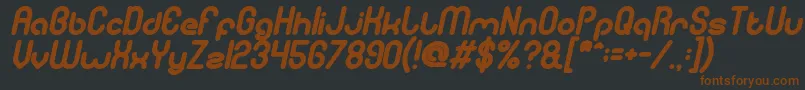 GitchgitchBoldItalic Font – Brown Fonts on Black Background