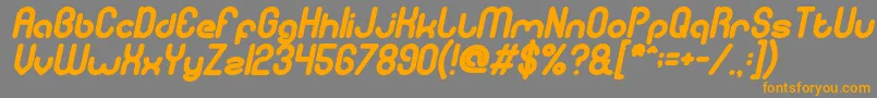 GitchgitchBoldItalic Font – Orange Fonts on Gray Background
