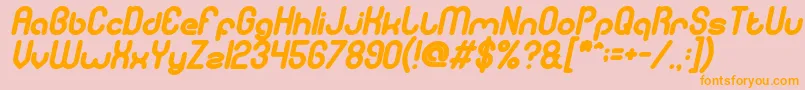 GitchgitchBoldItalic Font – Orange Fonts on Pink Background
