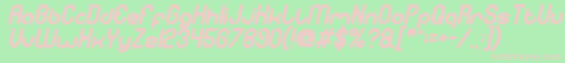 fuente GitchgitchBoldItalic – Fuentes Rosadas Sobre Fondo Verde