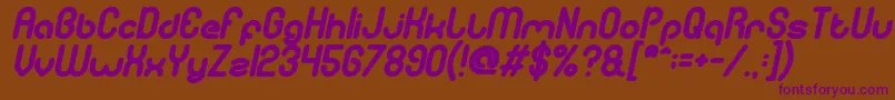 GitchgitchBoldItalic Font – Purple Fonts on Brown Background