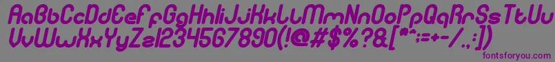 GitchgitchBoldItalic-Schriftart – Violette Schriften auf grauem Hintergrund