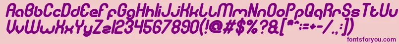 GitchgitchBoldItalic Font – Purple Fonts on Pink Background