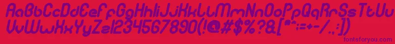GitchgitchBoldItalic-Schriftart – Violette Schriften auf rotem Hintergrund