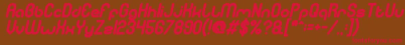 GitchgitchBoldItalic-Schriftart – Rote Schriften auf braunem Hintergrund