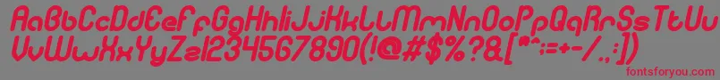 GitchgitchBoldItalic Font – Red Fonts on Gray Background