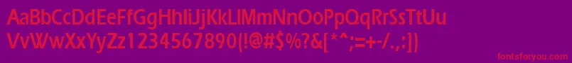 ErgoecondensedBold Font – Red Fonts on Purple Background